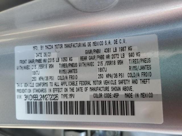 Photo 10 from auction – 2021 MAZDA CX-30 SELE with VIN 3MVDMBBL2MM272026