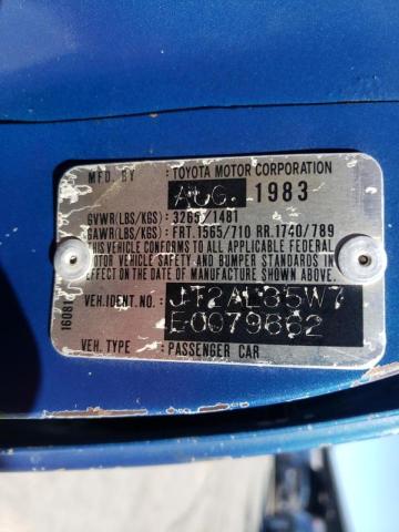 Photo 10 from auction – 1984 TOYOTA TERCEL SR5 with VIN JT2AL35W7E0079662