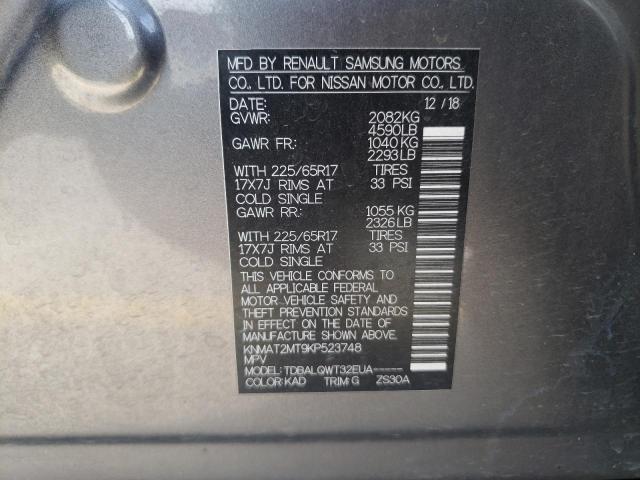 Photo 10 from auction – 2019 NISSAN ROGUE S with VIN KNMAT2MT9KP523748
