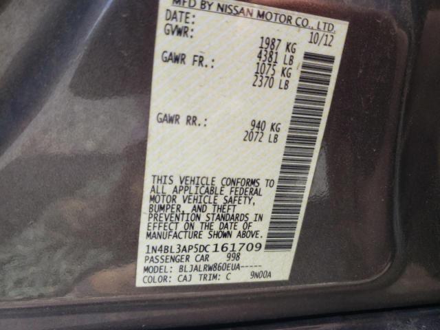 Photo 10 from auction – 2013 NISSAN ALTIMA 3.5 with VIN 1N4BL3AP5DC161709