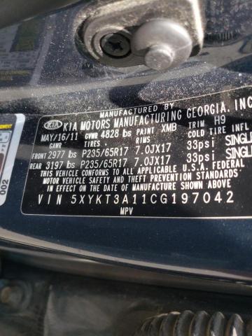 Photo 10 from auction – 2012 KIA SORENTO BA with VIN 5XYKT3A11CG197042
