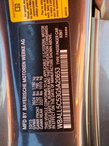 Photo 10 from auction – 2016 BMW Z4 SDRIVE2 with VIN WBALL5C53G5A20653