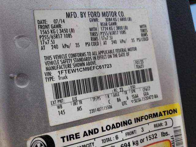 Photo 10 from auction – 2014 FORD F150 SUPER with VIN 1FTEW1CM9EFC61723