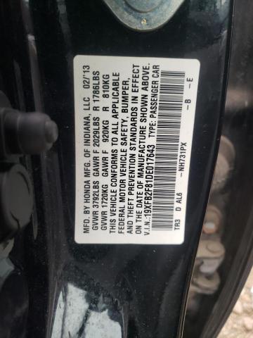 Photo 10 from auction – 2013 HONDA CIVIC EX with VIN 19XFB2F81DE017643