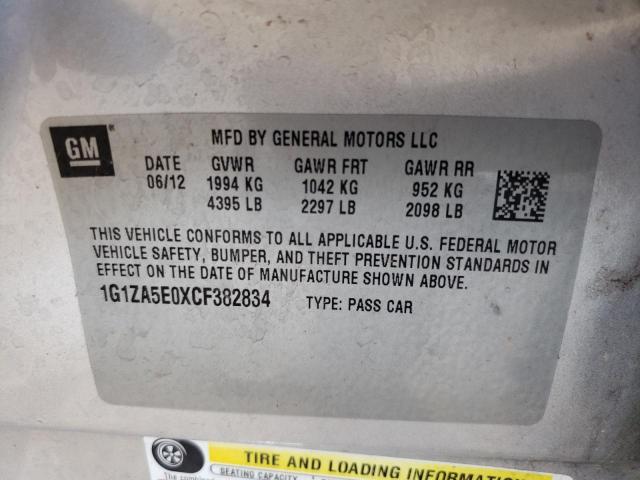 Photo 10 from auction – 2012 CHEVROLET MALIBU LS with VIN 1G1ZA5E0XCF382834