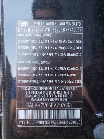 Photo 10 from auction – 2014 LAND ROVER LR4 HSE LU with VIN SALAK2V65EA707693