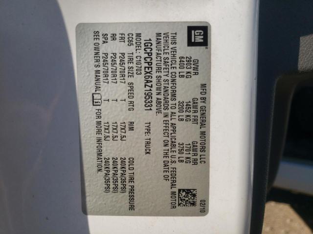 Photo 10 from auction – 2010 CHEVROLET SILVERADO with VIN 1GCPCPEX6AZ195331