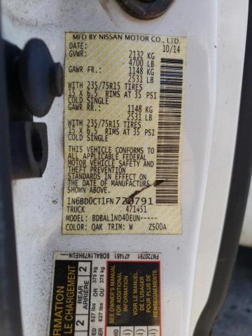 Photo 10 from auction – 2015 NISSAN FRONTIER S with VIN 1N6BD0CT1FN720791
