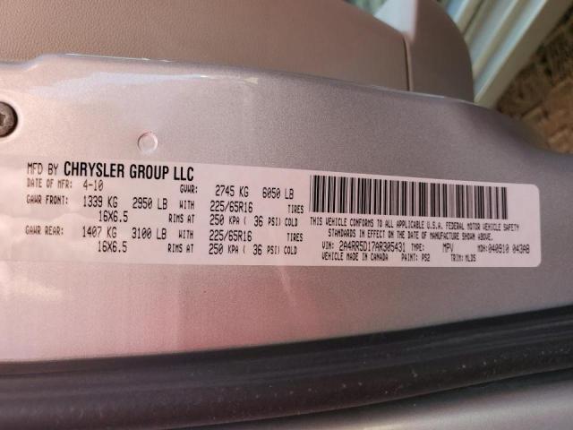 Photo 10 from auction – 2010 CHRYSLER TOWN & COU with VIN 2A4RR5D17AR305431