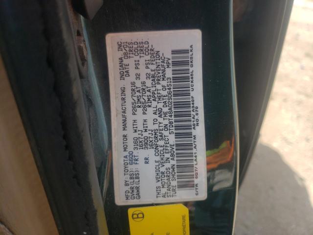 Photo 10 from auction – 2002 TOYOTA SEQUOIA LI with VIN 5TDBT48A02S064513