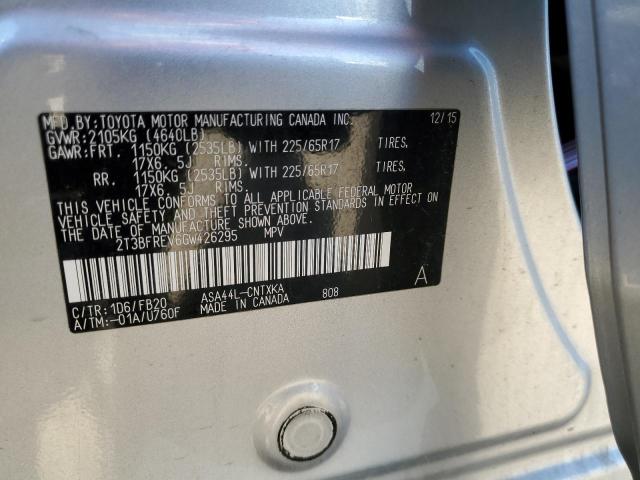 Photo 10 from auction – 2016 TOYOTA RAV4 LE with VIN 2T3BFREV6GW426295
