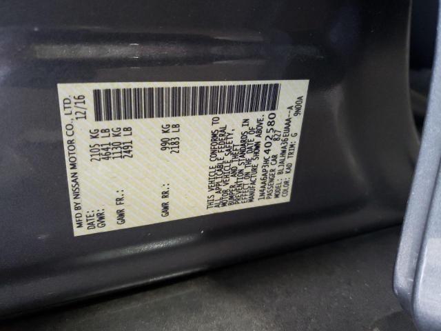 Photo 10 from auction – 2017 NISSAN MAXIMA 3.5 with VIN 1N4AA6AP3HC402580