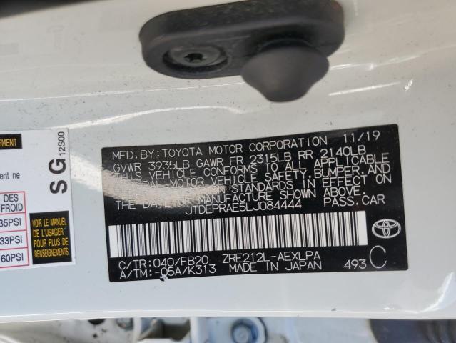 Photo 10 from auction – 2020 TOYOTA COROLLA LE with VIN JTDEPRAE5LJ084444