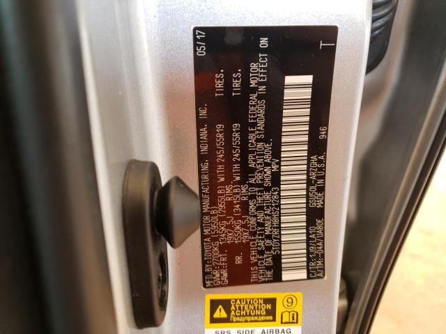 Photo 10 from auction – 2017 TOYOTA HIGHLANDER with VIN 5TDYZRFH8HS212843