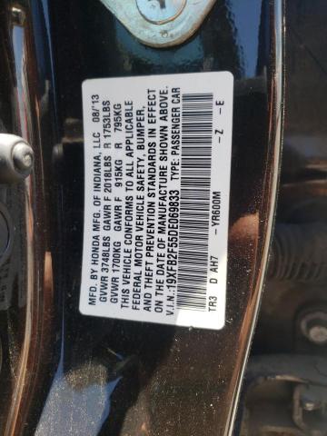 Photo 10 from auction – 2013 HONDA CIVIC LX with VIN 19XFB2F55DE069833