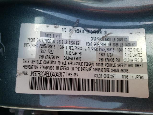 Photo 10 from auction – 2013 MAZDA CX-9 TOURI with VIN JM3TB2CA5D0404917