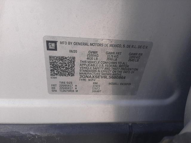 Photo 10 from auction – 2020 CHEVROLET EQUINOX LS with VIN 3GNAXSEV8LS680864