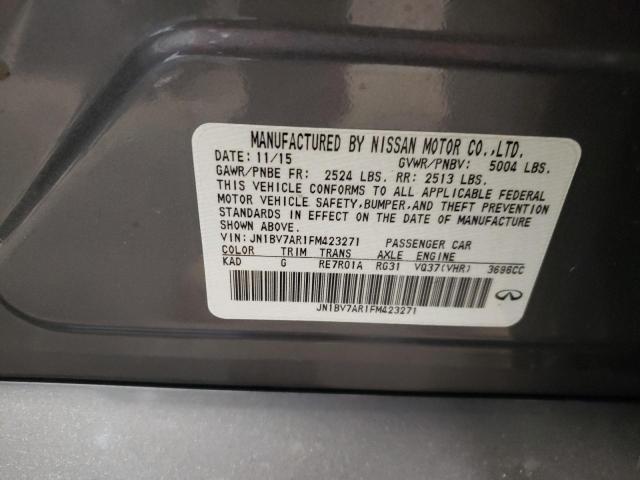 Photo 10 from auction – 2015 INFINITI Q50 BASE with VIN JN1BV7AR1FM423271