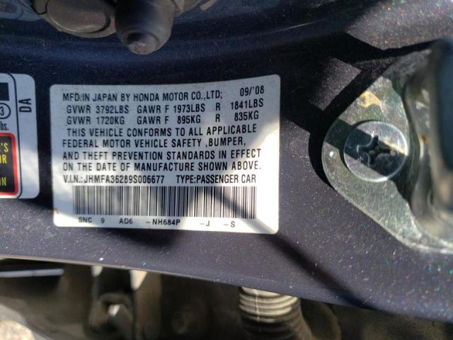 Photo 10 from auction – 2009 HONDA CIVIC HYBR with VIN JHMFA36289S006677