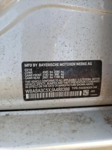 Photo 10 from auction – 2018 BMW 320 XI with VIN WBA8A3C5XJA488388