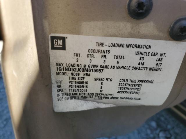 Photo 10 from auction – 2003 CHEVROLET MALIBU with VIN 1G1ND52J03M615957