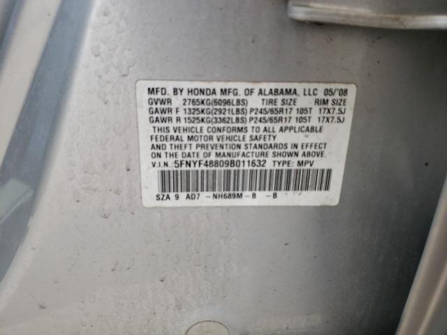 Photo 10 from auction – 2009 HONDA PILOT TOUR with VIN 5FNYF48809B011632
