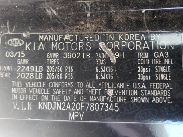 Photo 10 from auction – 2015 KIA SOUL with VIN KNDJN2A20F7807345