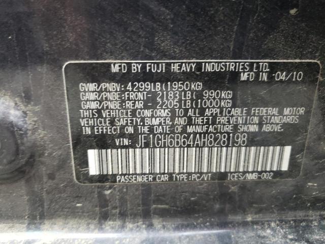 Photo 10 from auction – 2010 SUBARU IMPREZA 2. with VIN JF1GH6B64AH828198
