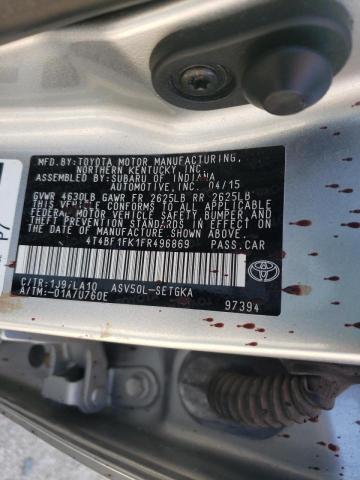 Photo 10 from auction – 2015 TOYOTA CAMRY LE with VIN 4T4BF1FK1FR496869