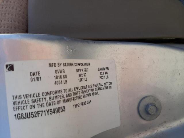 Photo 10 from auction – 2001 SATURN L200 with VIN 1G8JU52F71Y549053