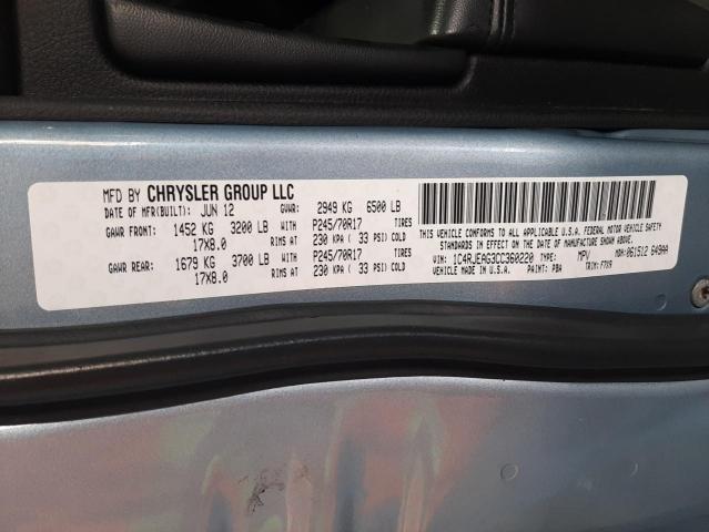 Photo 10 from auction – 2012 JEEP GRAND CHER with VIN 1C4RJEAG3CC360220