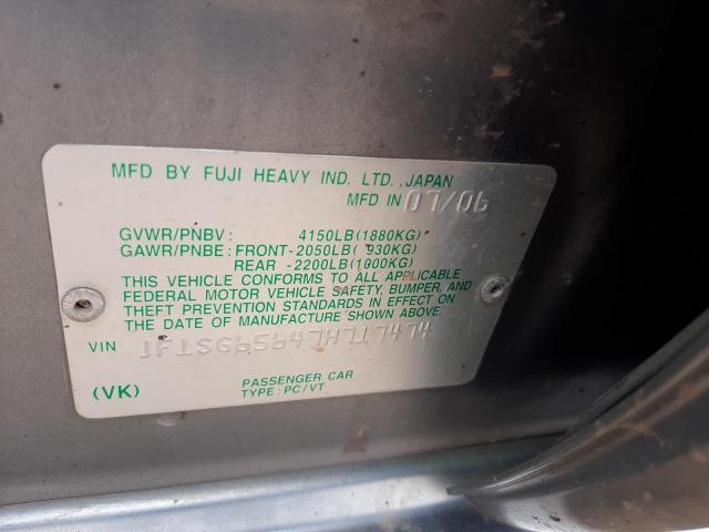 Photo 10 from auction – 2007 SUBARU FORESTER with VIN JF1SG65647H717474
