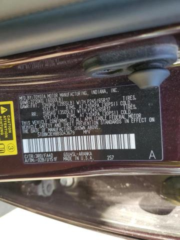 Photo 10 from auction – 2011 TOYOTA HIGHLANDER with VIN 5TDBK3EH8BS043679