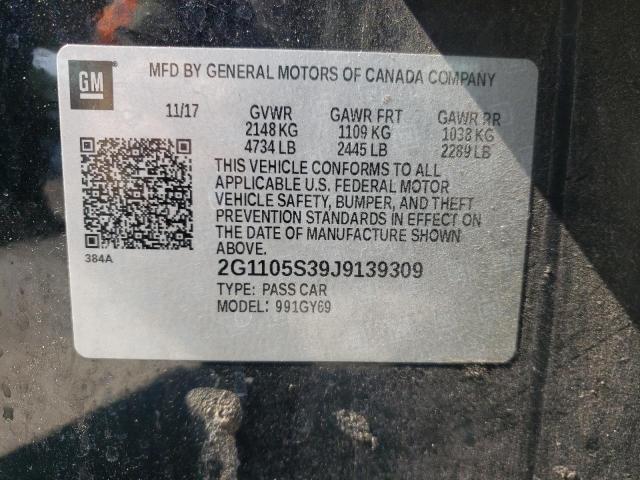 Photo 10 from auction – 2018 CHEVROLET IMPALA LT with VIN 2G1105S39J9139309