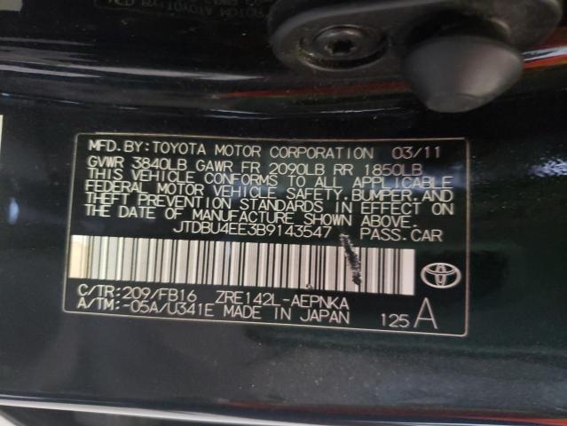 Photo 10 from auction – 2011 TOYOTA COROLLA LE with VIN JTDBU4EE3B9143547
