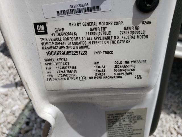 Photo 10 from auction – 2005 CHEVROLET silverado with VIN 1GCHK29U05E251223