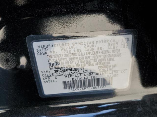 Photo 10 from auction – 2014 NISSAN VERSA S with VIN 3N1CN7AP9EL865727