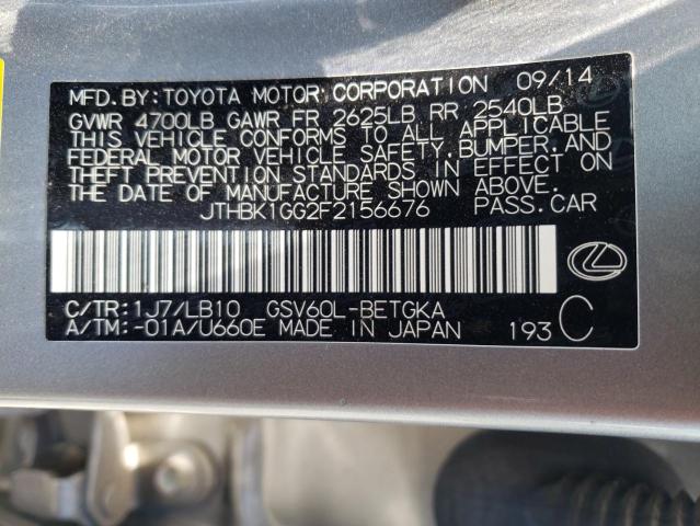 Photo 10 from auction – 2015 LEXUS ES 350 with VIN JTHBK1GG2F2156676