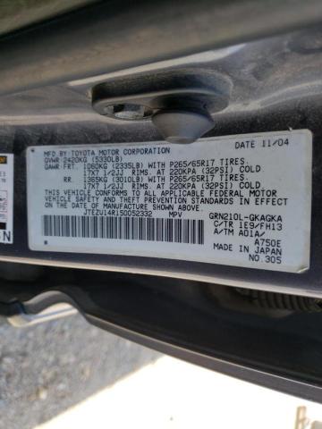 Photo 10 from auction – 2005 TOYOTA 4RUNNER SR with VIN JTEZU14R150052332
