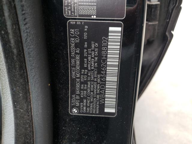 Photo 10 from auction – 2002 BMW 530 I AUTO with VIN WBADT63462CH88102
