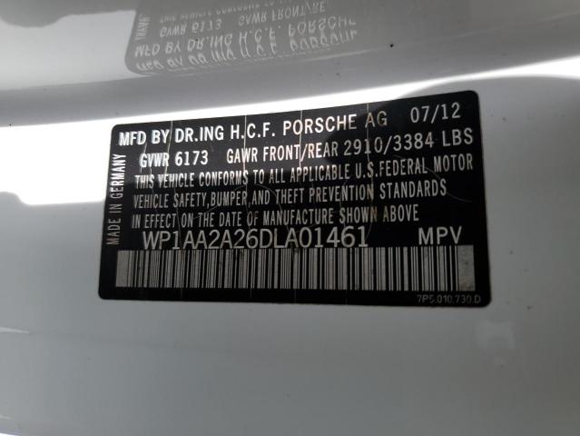 Photo 10 from auction – 2013 PORSCHE CAYENNE with VIN WP1AA2A26DLA01461