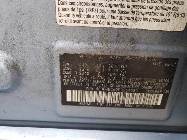 Photo 10 from auction – 2011 SUBARU LEGACY 2.5 with VIN 4S3BMBC62B3254092