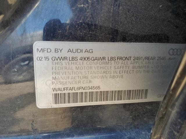 Photo 10 from auction – 2015 AUDI A4 PREMIUM with VIN WAUFFAFL6FN034565