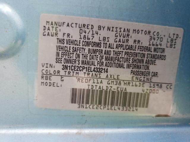 Photo 10 from auction – 2014 NISSAN VERSA NOTE with VIN 3N1CE2CP1EL433214