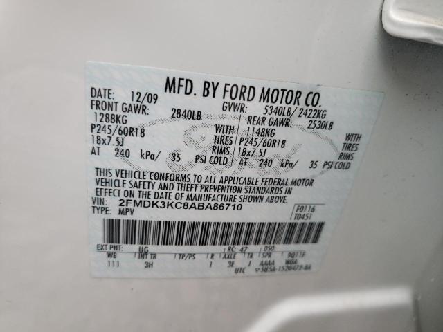 Photo 10 from auction – 2010 FORD EDGE LIMIT with VIN 2FMDK3KC8ABA86710