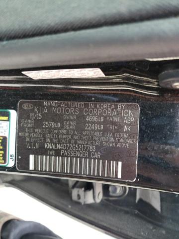 Photo 10 from auction – 2016 KIA CADENZA LU with VIN KNALN4D72G5217783