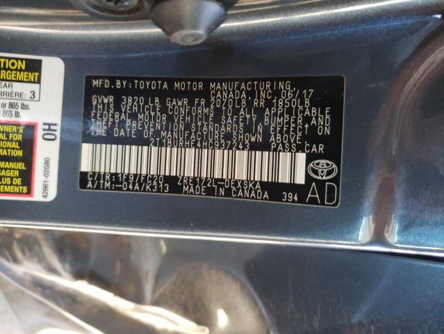 Photo 10 from auction – 2017 TOYOTA COROLLA L with VIN 2T1BURHE4HC937243