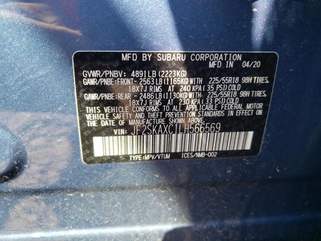 Photo 10 from auction – 2020 SUBARU FORESTER T with VIN JF2SKAXC1LH566569