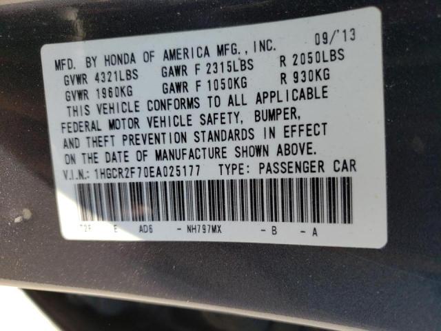 Photo 10 from auction – 2014 HONDA ACCORD EX with VIN 1HGCR2F70EA025177