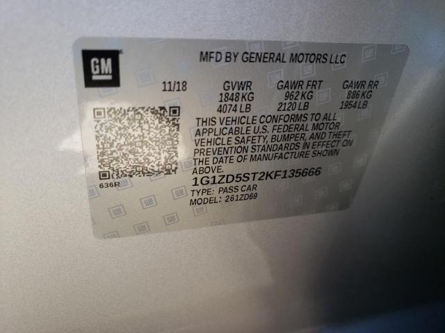 Photo 10 from auction – 2019 CHEVROLET MALIBU LT with VIN 1G1ZD5ST2KF135666